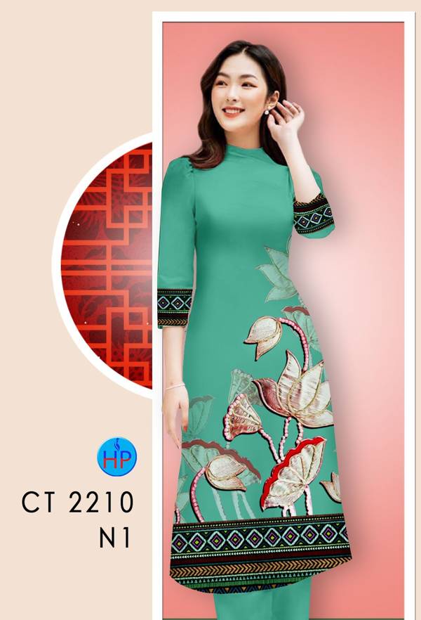 Vải Áo Dài Hoa In 3D AD CT2210 36